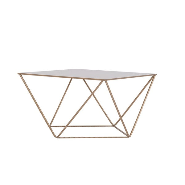 Konferenční stolek ve zlaté barvě Custom Form Daryl, 80 x 80 cm
