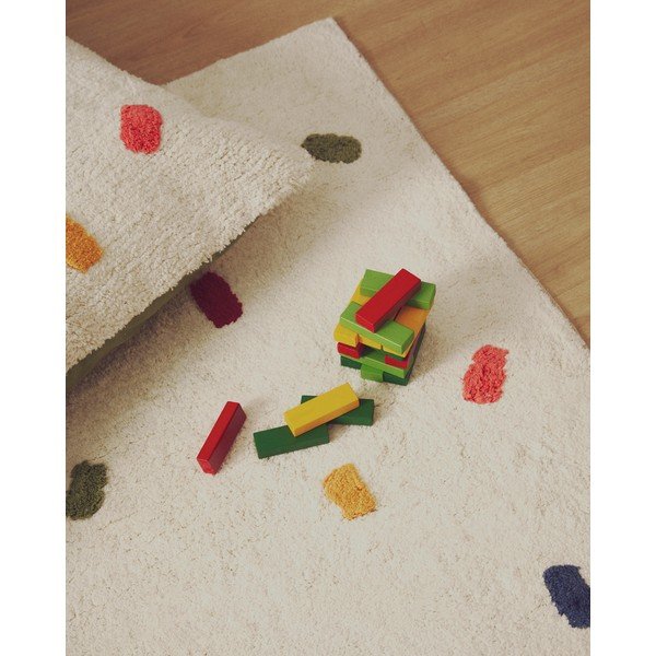 Krémový bavlněný dětský koberec 90x150 cm Epifania – Kave Home-image-2