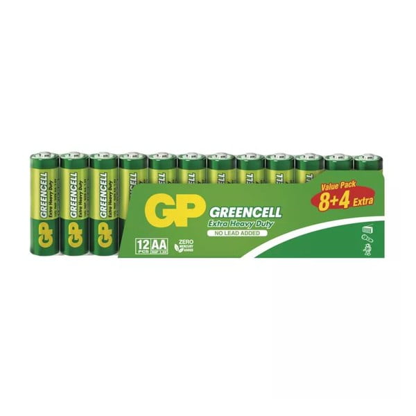 Zinkové baterie AA 12 ks GREENCELL – EMOS
