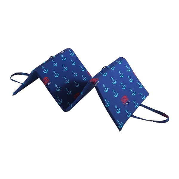 Modrý zahradní podsedák na lehátko 49x137 cm   Anchors – B.E.S.