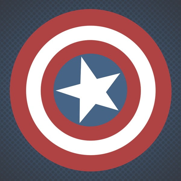 Obraz Pyramid International Avengers Assemble Captain America Shield, 40 x 40 cm