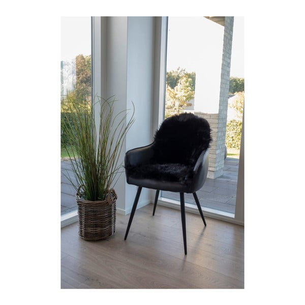 Černá syntetická kožešina 50x85 cm – House Nordic-image-2