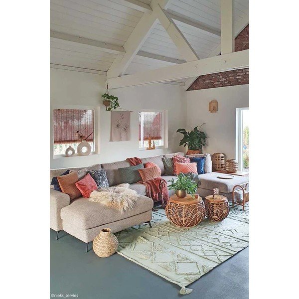 Světle zelený pratelný ručně tkaný bavlněný koberec 170x240 cm Tribu Olive – Lorena Canals-image-4