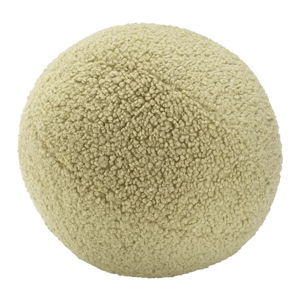 Zelený dětský pohovkový polštář z textilie bouclé Ball – Wigiwama
