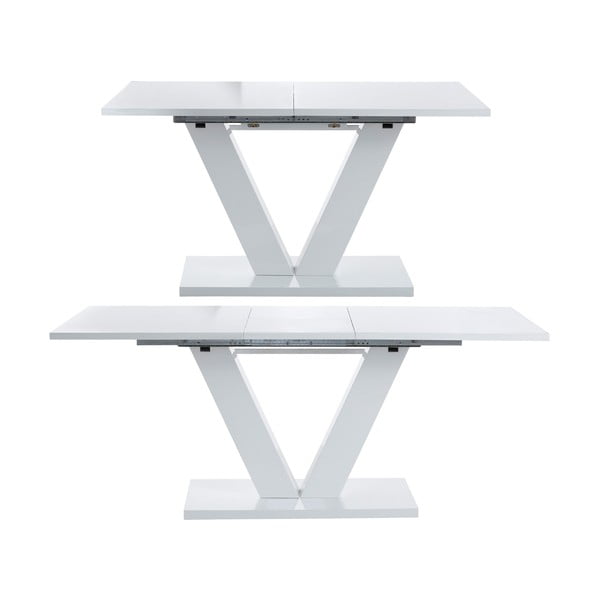 Lesklý rozkládací jídelní stůl s přídavnou deskou 90x140 cm Aaron – Støraa-image-2