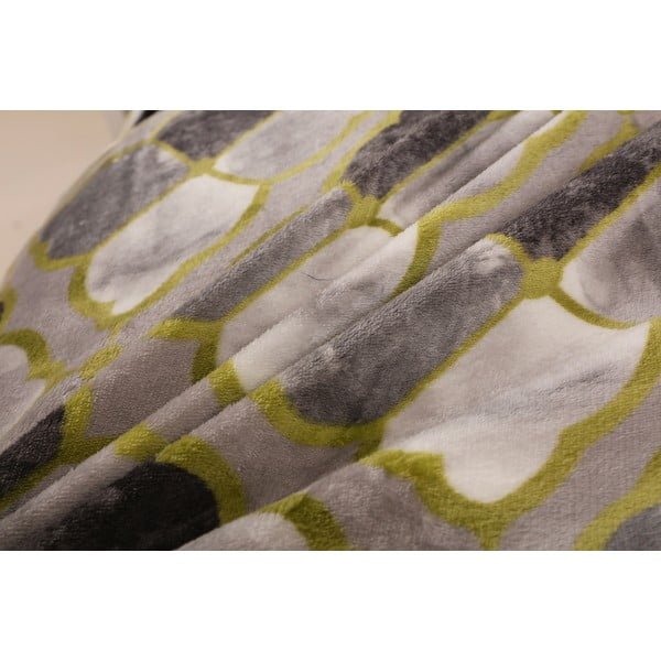 Zeleno-šedé povlečení na jednolůžko z mikroplyše 140x200 cm – My House-image-4