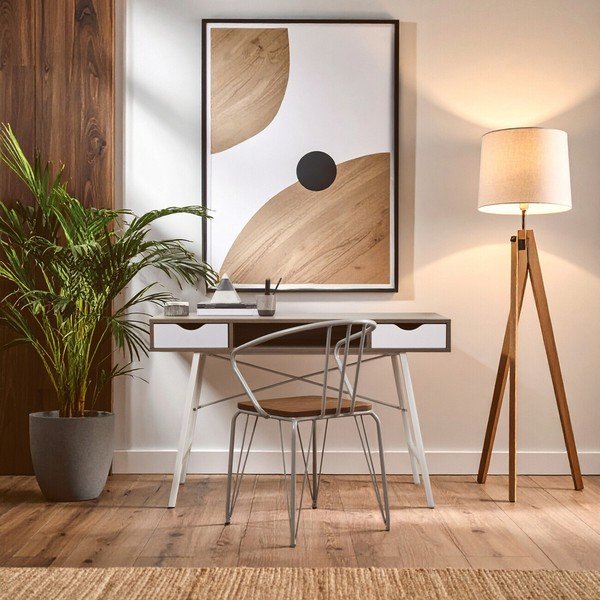 Šedá/v tmavě přírodní barvě jídelní židle z jilmového dřeva District – Premier Housewares-image-3