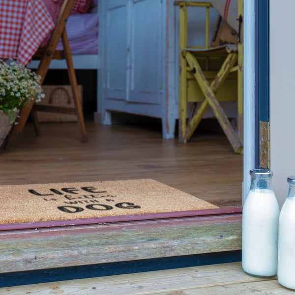 Rohožka z kokosového vlákna 40x60 cm Life Is Better With a Dog – Artsy Doormats-image-4