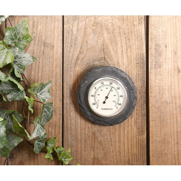 Nástěnný teploměr z břidlice Esschert Design, Ø 10 cm-image-1