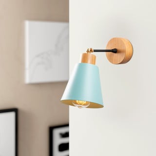 Nástěnné svítidlo v tyrkysové a přírodní barvě ø 14 cm Manavgat – Opviq lights