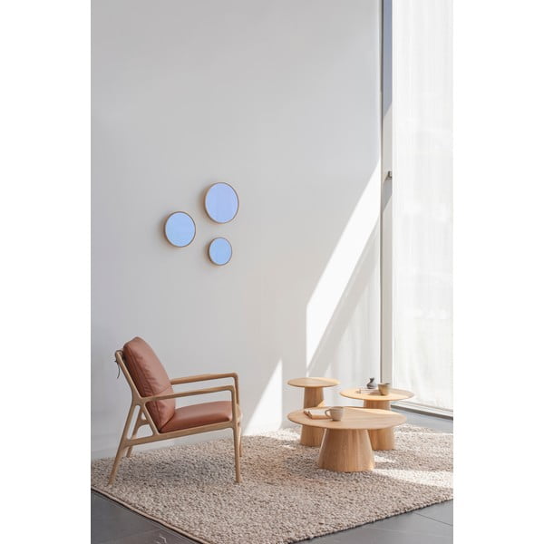 Kulatý konferenční stolek z dubového dřeva v přírodní barvě ø 80 cm Mushroom – Gazzda-image-1