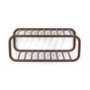 Tmavě hnědý kovový závěsný botník 72x28x35 cm Retro – Spinder Design