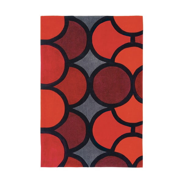 Koberec Asiatic Carpets Harlequin Bubble Red, 90x150 cm