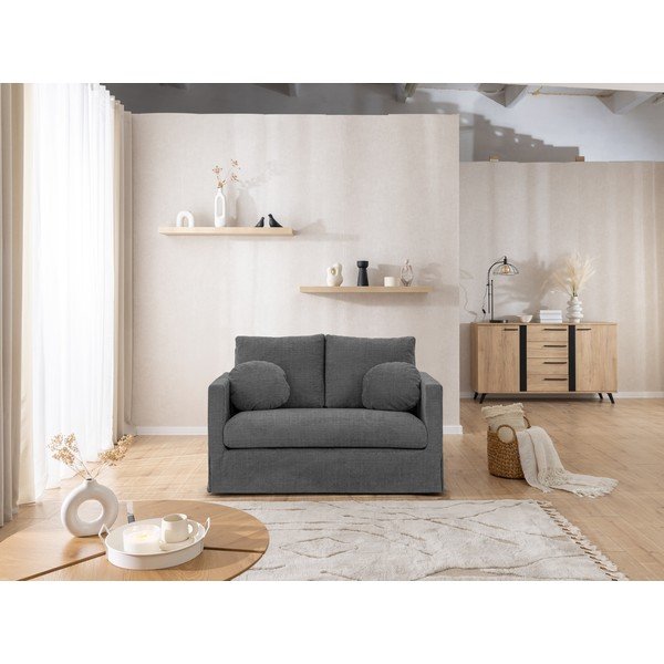 Tmavě šedá pohovka 140 cm Paphos – Ropez-image-2