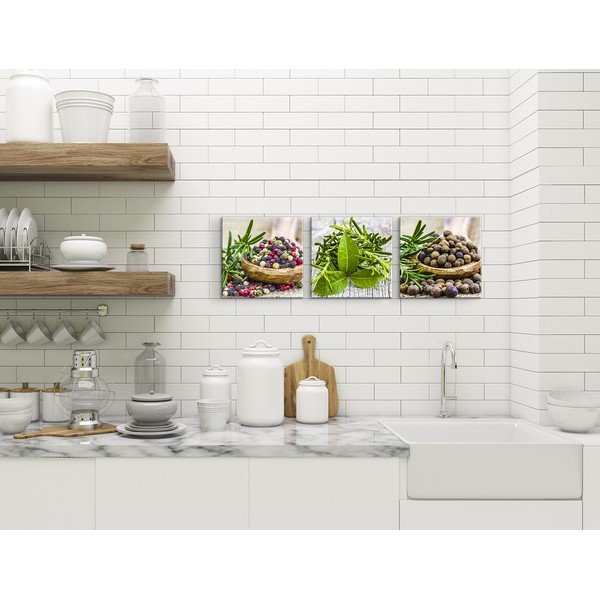 Sada 3 obrazů Styler Glasspik Set Spices Dos-image-1
