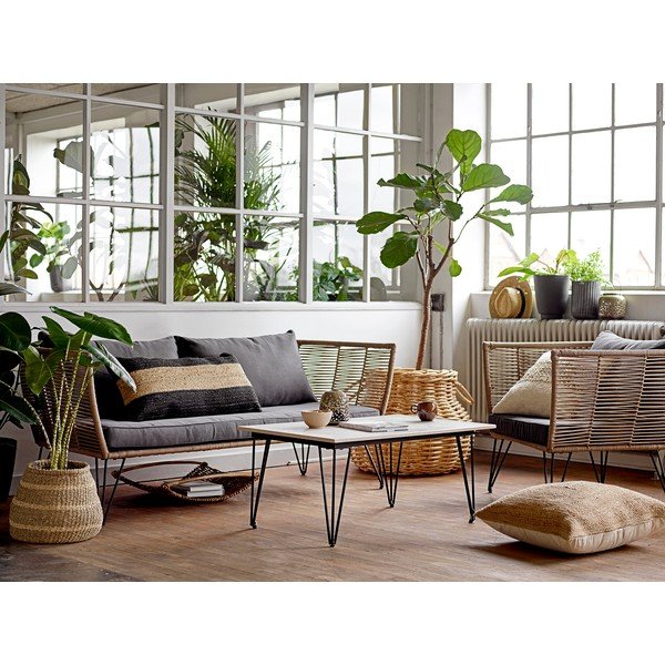 Kovový zahradní konferenční stolek 60x90 cm Mundo – Bloomingville-image-1