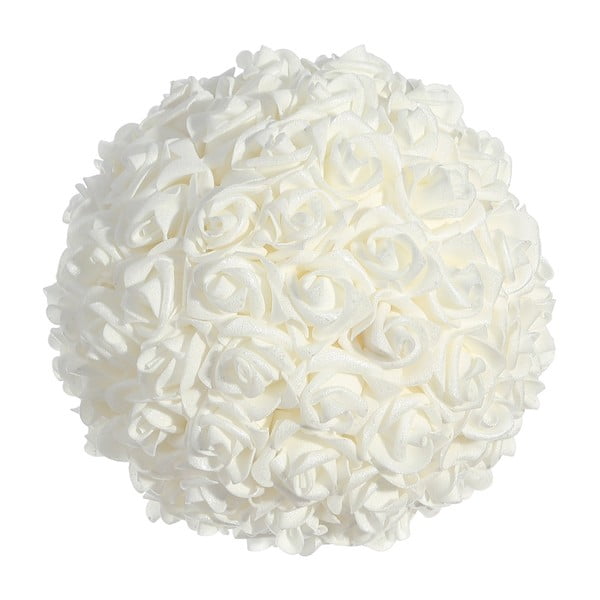 Bílá dekorace Denzzo Roses, průměr 20 cm