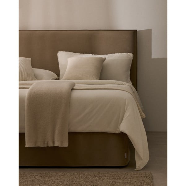 Taupe čalouněné čelo postele 180x118 cm Jaira – Kave Home-image-2