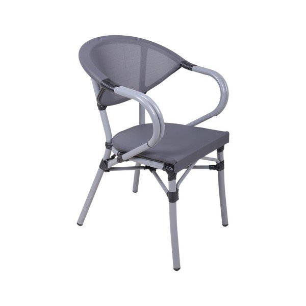 Šedá kovová zahradní židle Toskana – Garden Pleasure-image-1
