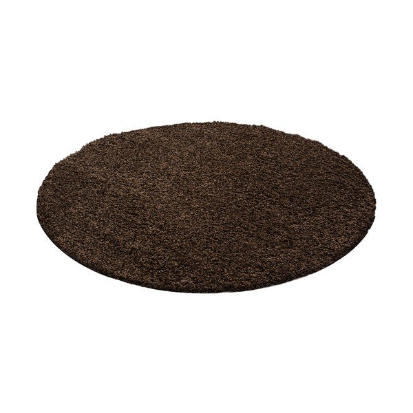Tmavě hnědý kulatý koberec ø 160 cm Life – Ayyildiz Carpets