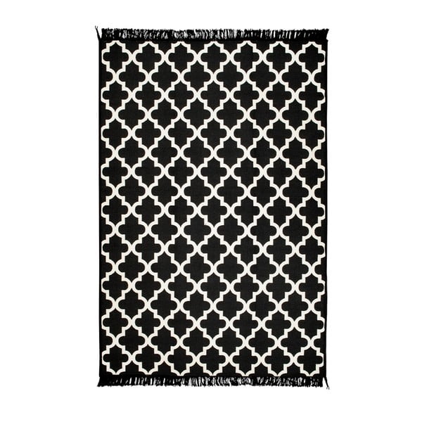 Černo-bílý oboustranný koberec Madalyon, 160 x 250 cm