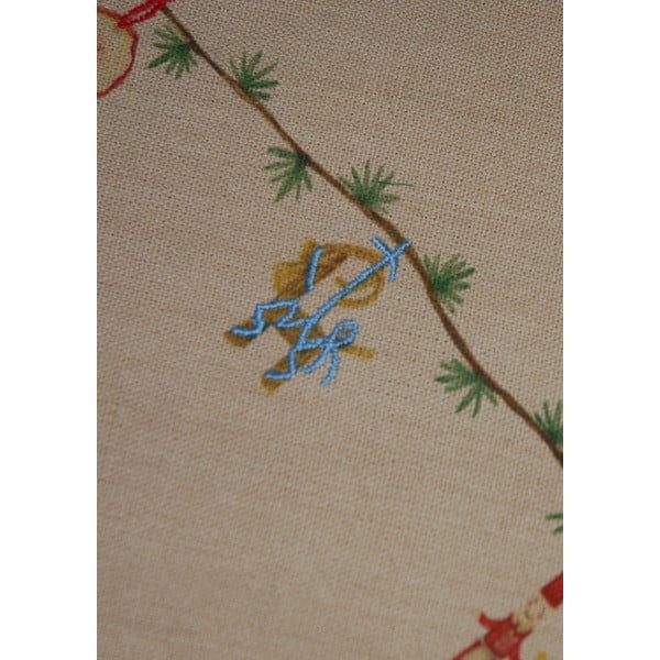 Béžový bavlněný kulatý koberec pod stromeček s vánočním motivem ø 130 cm Hammershøi Christmas – Kähler Design-image-1