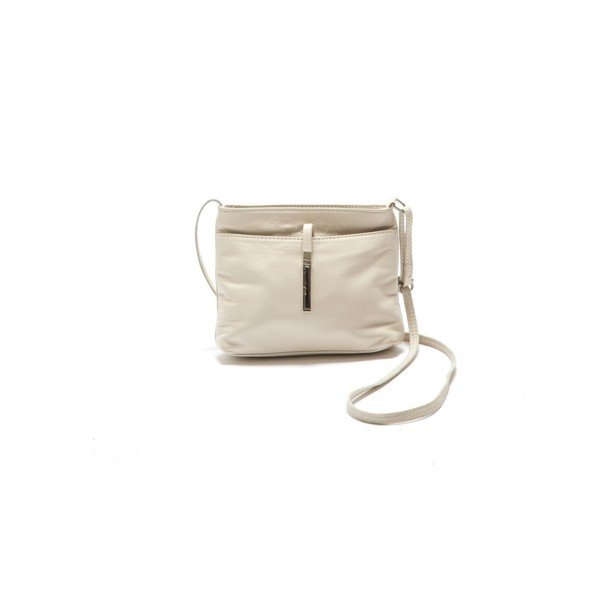 Béžová kožená kabelka Roberta M Suede-image-1