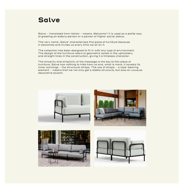 Světle šedé polstrované zahradní křeslo Salve – Sit Sit-image-1