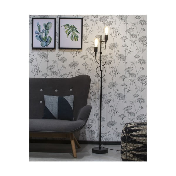 Černá stojací lampa s kovovým stínidlem (výška 152 cm) Seattle – it's about RoMi-image-1