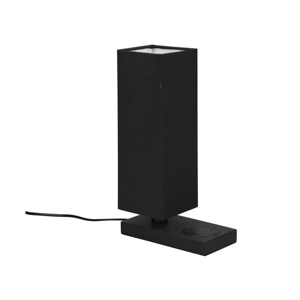 Matně černá stolní lampa s bezdrátovou nabíječkou (výška 35 cm) Haley – Reality-image-2