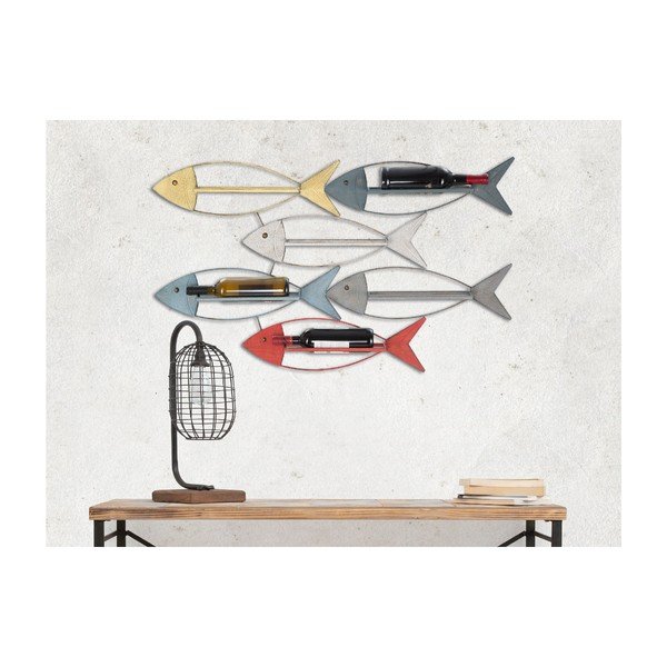 Nástěnný držák na lahve Mauro Ferretti Fish, 103,5 x 62 cm-image-1