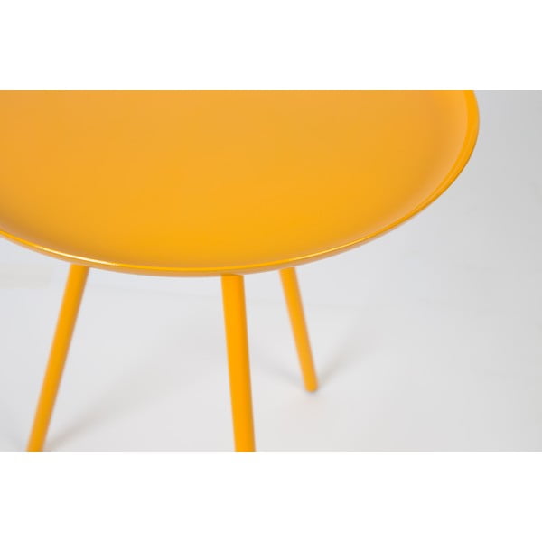 Žlutý odkládací stolek White Label Frost-image-1