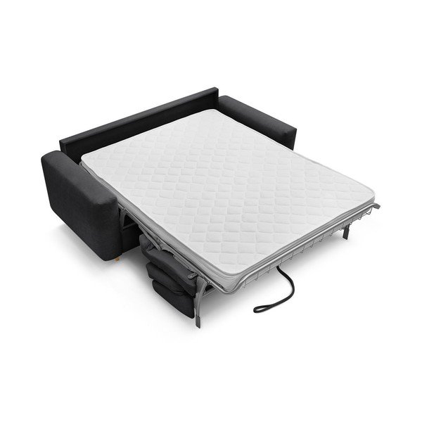 Černá pohovka na každodenní spaní/rozkládací 200 cm Cocoone – Bobochic Paris-image-3