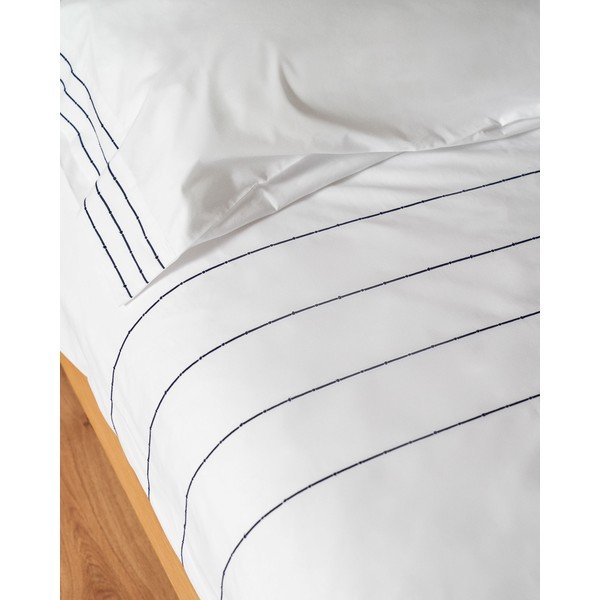 Bílé prodloužené povlečení na dvoulůžko z bavlněného perkálu 240x260 cm Cintia – Kave Home-image-4