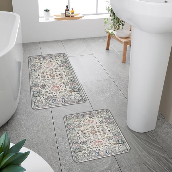 Šedé koupelnové předložky v sadě 2 ks 60x100 cm – Mila Home-image-3