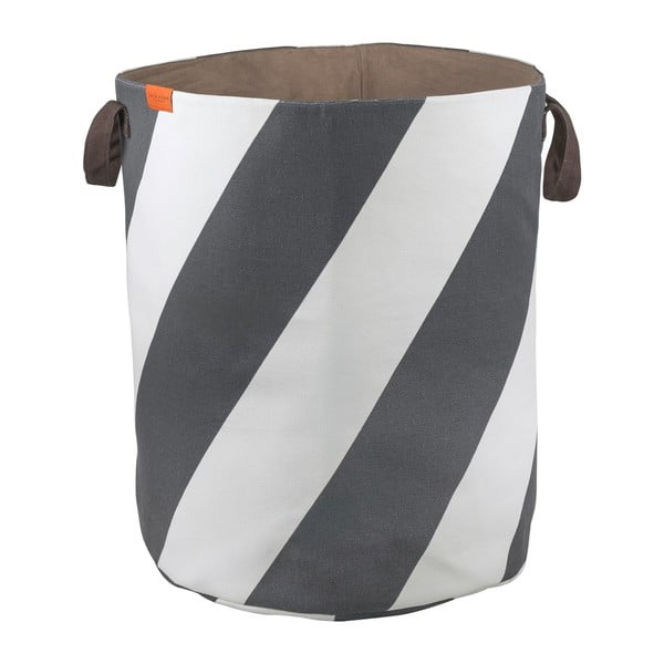 Šedý/krémový látkový koš na prádlo 5 l Diagonal – Mette Ditmer Denmark-image-2