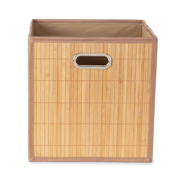Bambusový úložný box v přírodní barvě 31x31x31 cm – Compactor-image-4