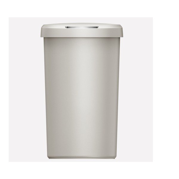 Světlešedý bezdotykový odpadkový koš , 40 l-image-1