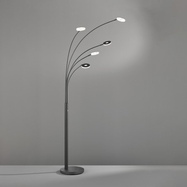 Černá LED stmívatelná stojací lampa (výška 225 cm) Dent – Fischer & Honsel-image-1