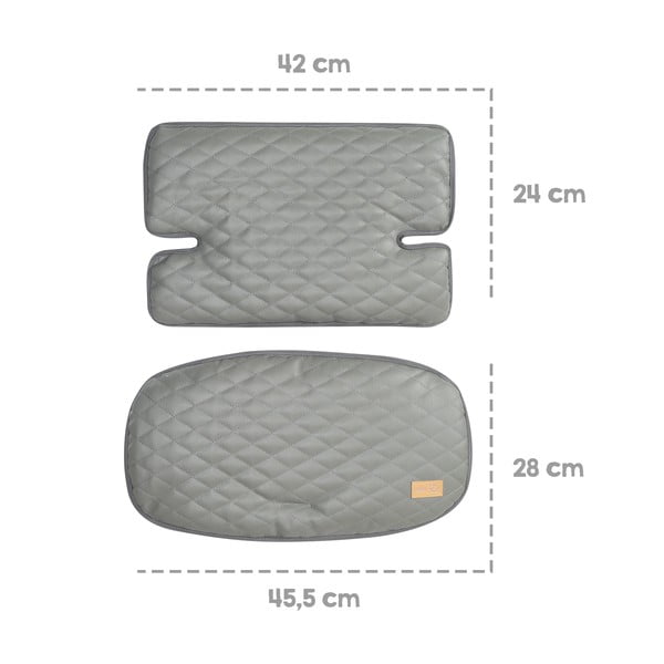 Šedohnědá vložka do jídelní židličky Luxe – Roba-image-4