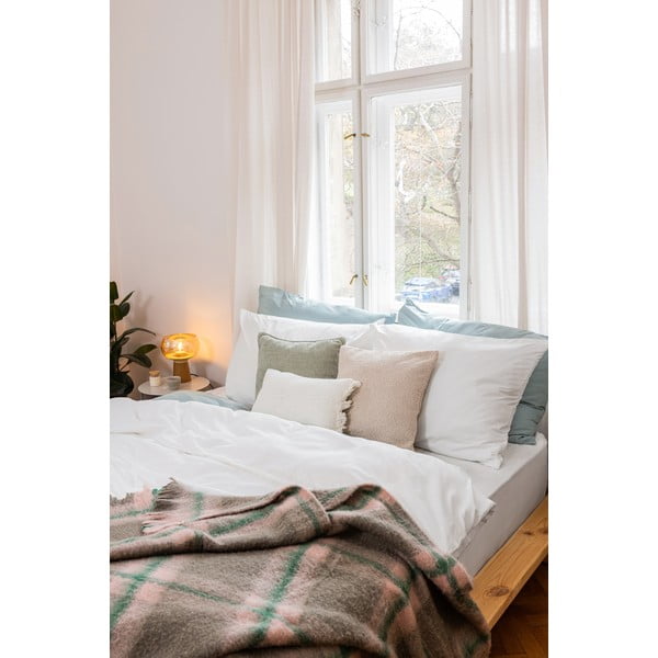 Bílé povlečení na dvoulůžko z mikrosaténu 200x200 cm Basic – Bonami Essentials-image-3