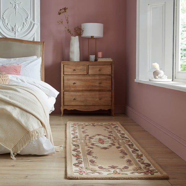 Béžový vlněný běhoun FlairRug Aubusson, 67 x 210 cm-image-1