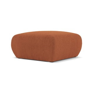 Hnědý taburet z textilie bouclé Molino – Micadoni Home