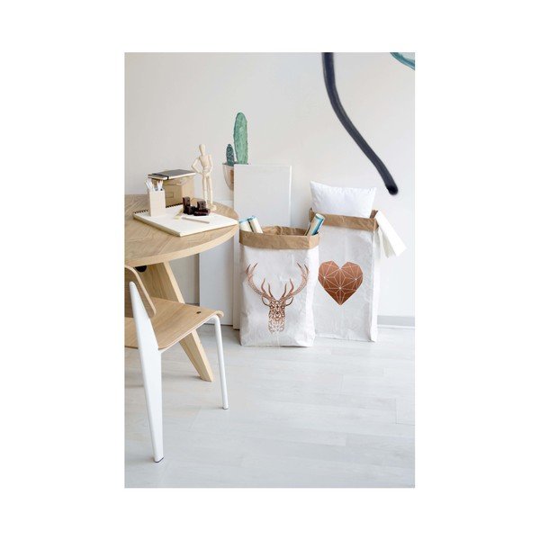 Úložný pytel z recyklovaného papíru Really Nice Things Copper Deer-image-1