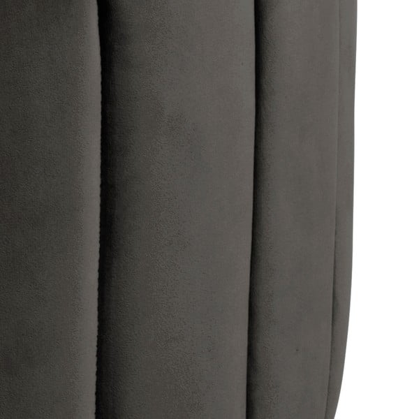 Hnědošedý sametový puf Actona Doria, ⌀ 60 cm-image-3