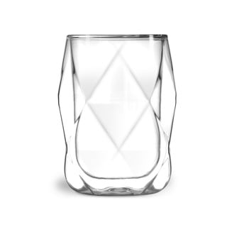 Sada 2 dvoustěnných sklenic na latté Vialli Design Geo, 250 ml