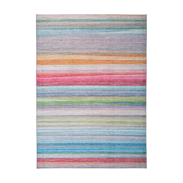 Barevný pruhovaný koberec s vysokým podílem bavlny Universal Exclusive, 160 x 115 cm