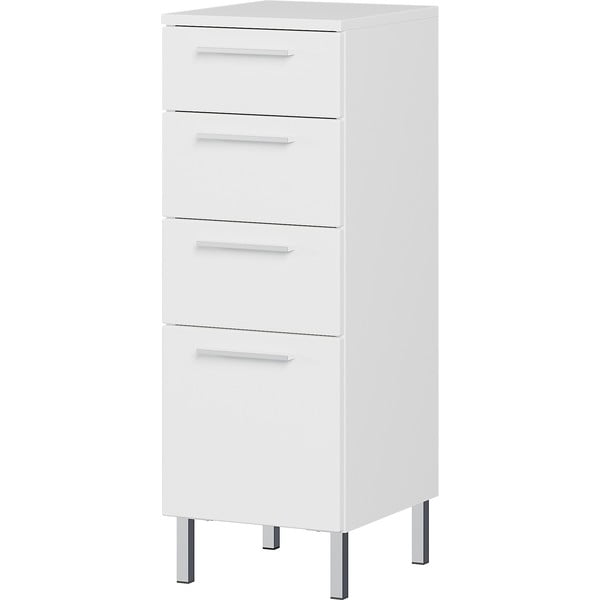 Bílá nízká koupelnová skříňka 30x86 cm Arvada – Germania-image-1