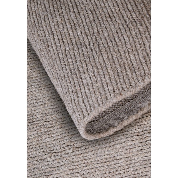 Světle hnědý ručně tkaný vlněný kulatý koberec ø 200 cm Francois – Villeroy&Boch-image-3