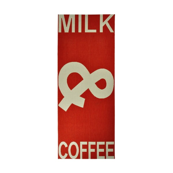 Kuchyňský koberec Milk&Coffee 80x200 cm, červený